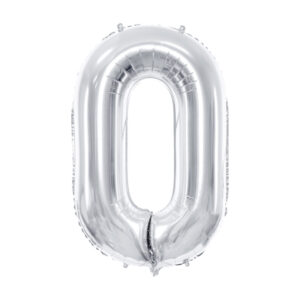 Fooliumõhupall number "0", 86 cm, hõbedane