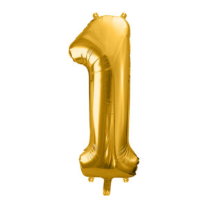 Fooliumõhupall number "1", 86 cm, kuldne