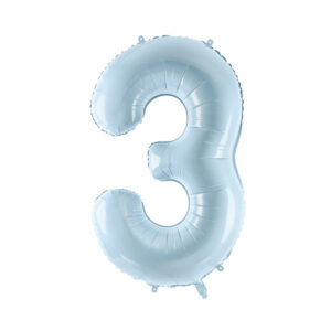 Fooliumõhupall number "3", 72 cm, helesinine