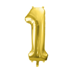Fooliumõhupall number "1", 72 cm, helekuldne