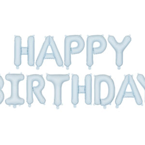 Fooliumõhupall "Happy Birthday", 340 × 35 cm, sinine