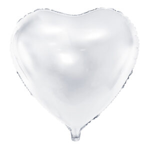 Fooliumõhupall "Süda", 45 cm, valge