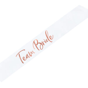 Satiinpael "Team Bride", valge, 75 cm