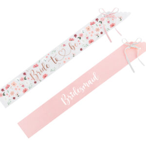 Satiinpaelad "Bride to Be" ja "Bridesmaid", 76 cm (1 pakk / 6 tk)