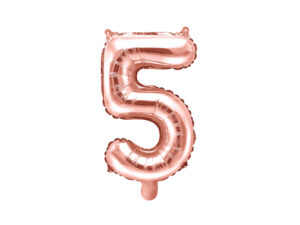 Fooliumõhupall number "5", 35 cm, roosakuldne