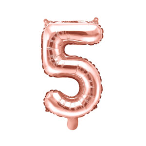 Fooliumõhupall number "5", 35 cm, roosakuldne