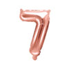 Fooliumõhupall number "7", 35 cm, roosakuldne