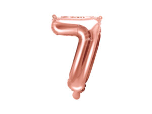 Fooliumõhupall number "7", 35 cm, roosakuldne