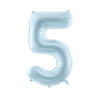 Fooliumõhupall number "5", 72 cm, helesinine