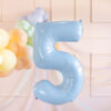Fooliumõhupall number "5", 72 cm, helesinine
