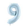 Fooliumõhupall number "9", 72 cm, helesinine