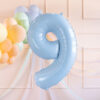 Fooliumõhupall number "9", 72 cm, helesinine