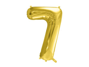 Fooliumõhupall number "7", 72 cm, helekuldne