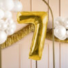 Fooliumõhupall number "7", 72 cm, helekuldne