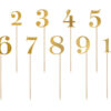 Lauanumbrid, kuldsed, 25,5 - 26,5 cm (1 pakk / 11 tk)
