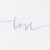 Külalisteraamat "Love", hõbedane kiri, 24 × 18,5 cm