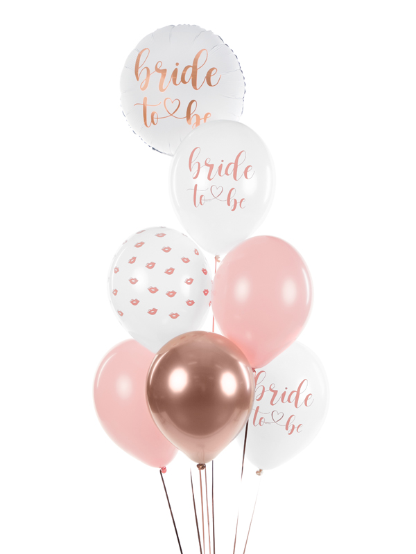 SB14P-328-000-6_06_S Õhupallikomplekt "Bride to Be", 30 cm (1 pakk / 6 tk)