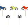 Sünnipäevaküünlad "Võidusõiduautod", 2-3 cm (1 pakk / 5 tk)