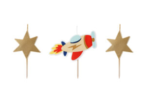 Sünnipäevaküünlad "Lennukid", 4,5-5 cm (1 pakk / 3 tk)