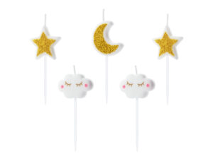 Sünnipäevaküünlad "Väike Täht", 2-3 cm (1 pakk / 5 tk)