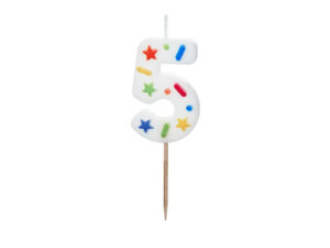 Sünnipäevaküünal Number "5", 5.5 cm