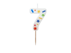 Sünnipäevaküünal Number "7", 5.5 cm