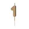 Sünnipäevaküünal Number "1", kuldne, 4.5 cm