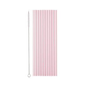 Plastikust joogikõrred, roosad, 23 cm (1 pakk / 12 tk)
