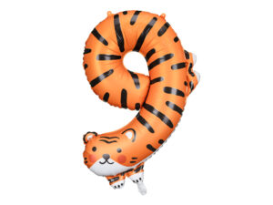 Fooliumõhupall Number “9” - Tiger, 64 × 87 cm