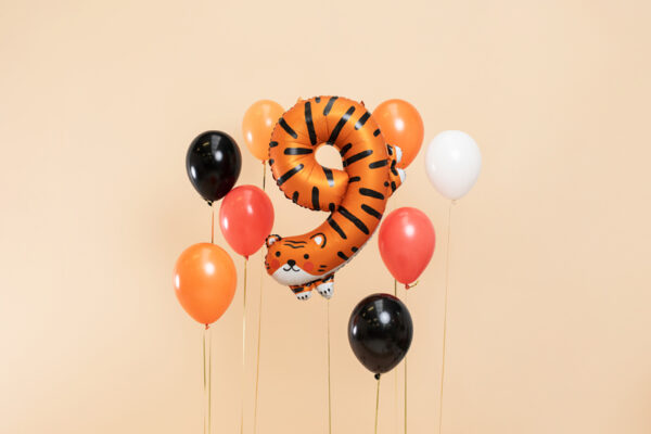 Fooliumõhupall Number “9” - Tiger, 64 × 87 cm