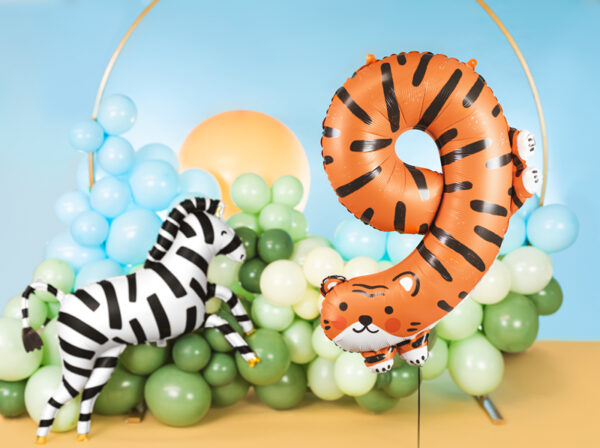 Fooliumõhupall Number “9” - Tiger, 64 × 87 cm