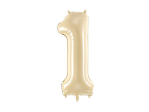 Fooliumõhupall Number "1", 72 cm, beež