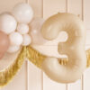 Fooliumõhupall Number "3", 72 cm, beež