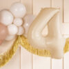 Fooliumõhupall Number "4", 72 cm, beež