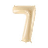 Fooliumõhupall Number "7", 72 cm, beež