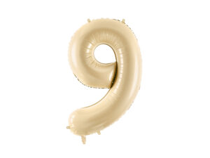 Fooliumõhupall Number "9", 72 cm, beež
