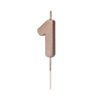Sünnipäevaküünal Number "1", roosakuldne, 4.5 cm