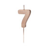 Sünnipäevaküünal Number "7", roosakuldne, 4.5 cm